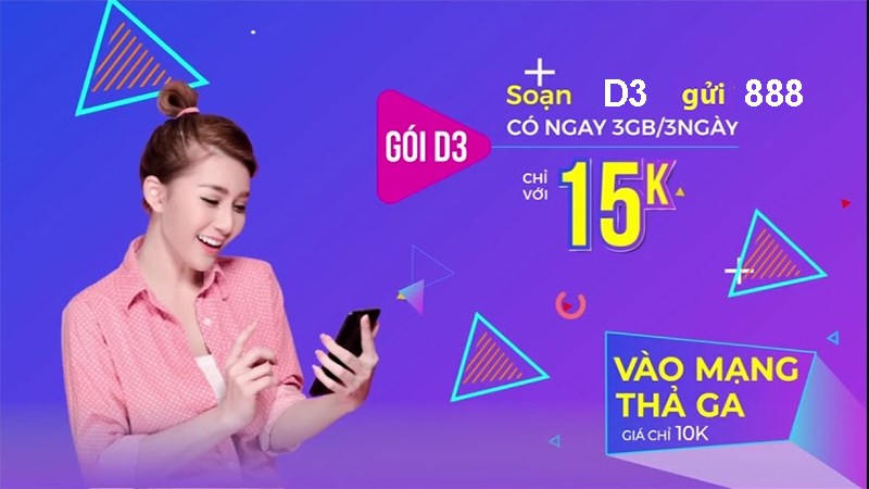  Đăng ký gói D3 4G Vinaphone nhận ngay 3GB HOT 2021