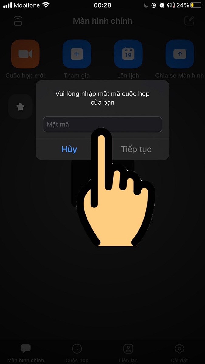 Nhập mật mã cuộc họp