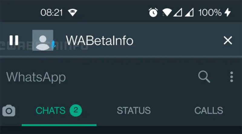 Nghe tin nhắn thoại tại giao diện chờ (ảnh do WhatsApp đăng tải)