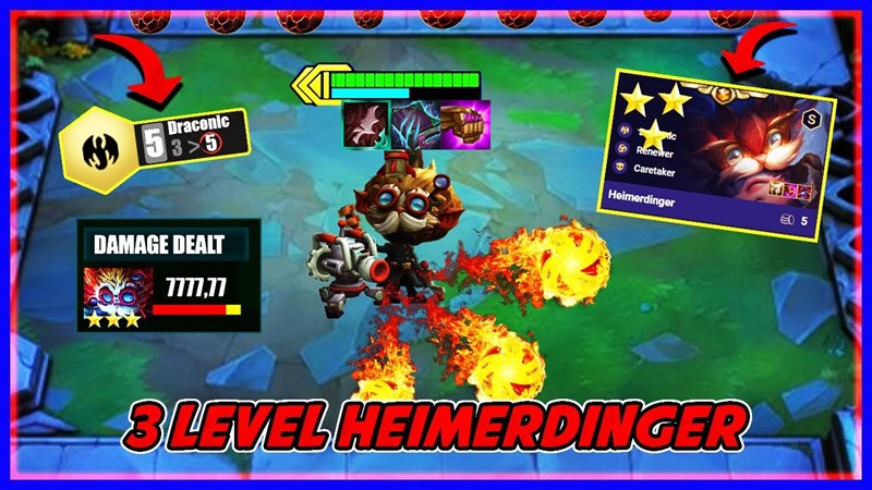 Heimerdinger Đồ Long có thể dễ dàng thổi bay đội hình đối thủ 