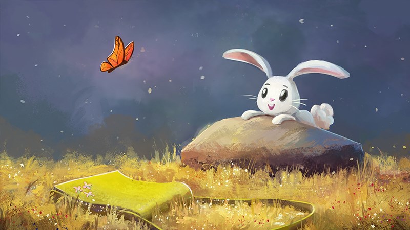 Hình vẽ con thỏ - 3 (Kích thước: 1920 x 1080)