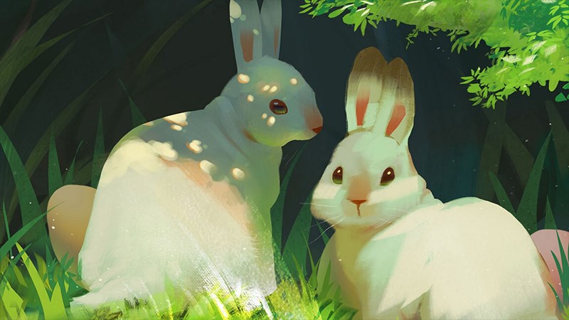 Hình vẽ con thỏ - 7 (Kích thước: 1920 x 1080)