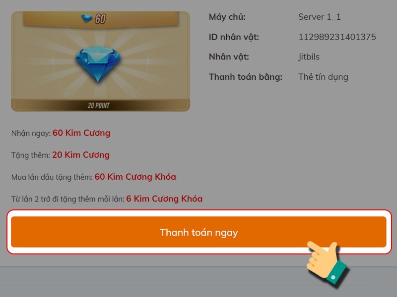 Nhấn Thanh toán ngay Nhấn Thanh toán ngay