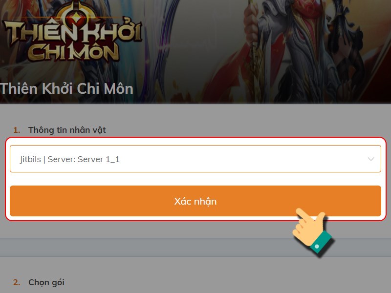 Chọn nhân vật Chọn nhân vật