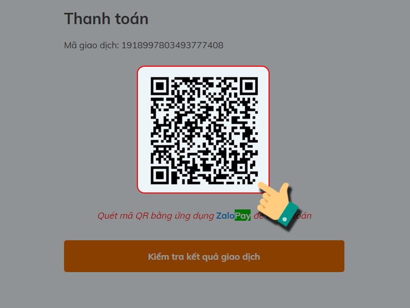Quét mã QR để thanh toán Quét mã QR để thanh toán