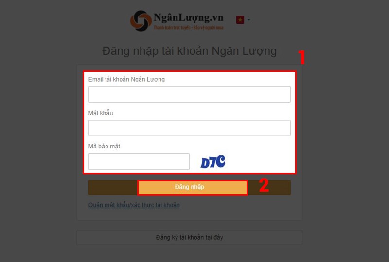 Nhập bằng t&agrave;i khoản bạn vừa tạo