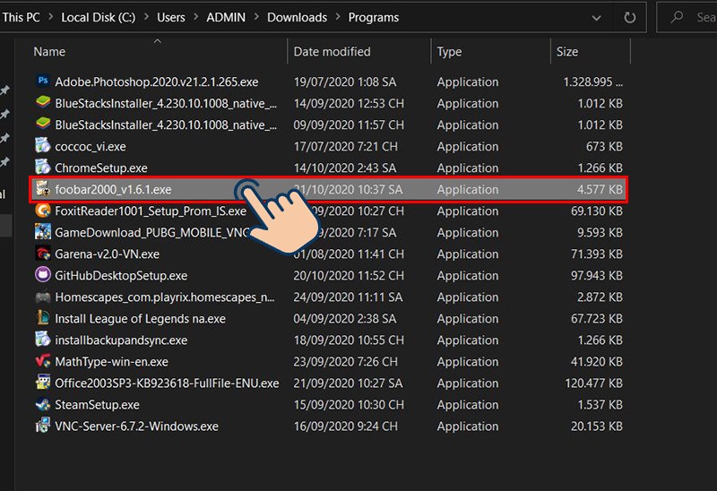Chọn v&agrave;o file vừa tải về để c&agrave;i đặt.