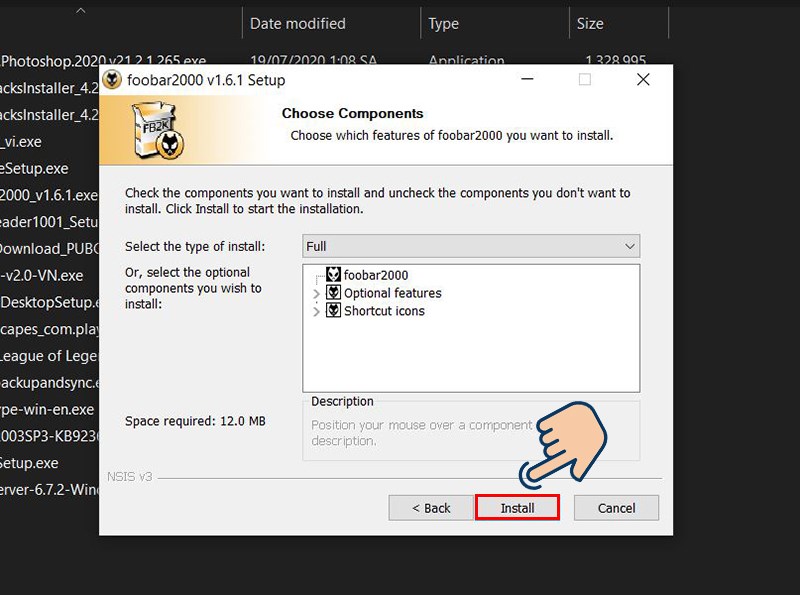 Chọn v&agrave;o Install để c&agrave;i đặt ứng dụng.