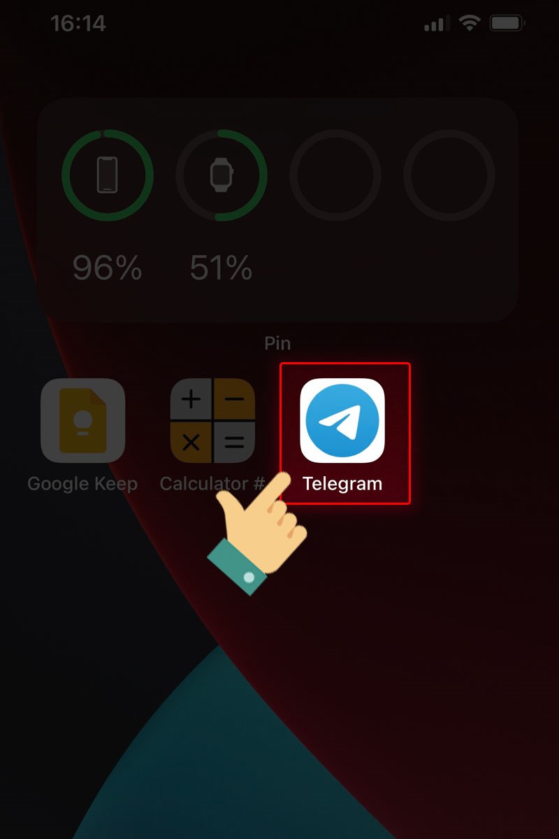 Mở Telegram lên