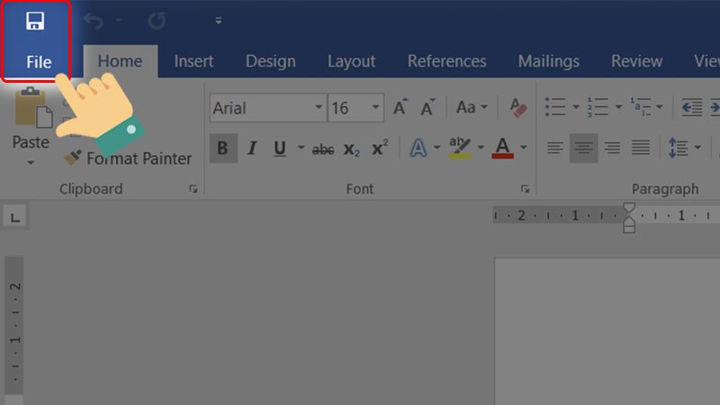 Nhấn vào mục File