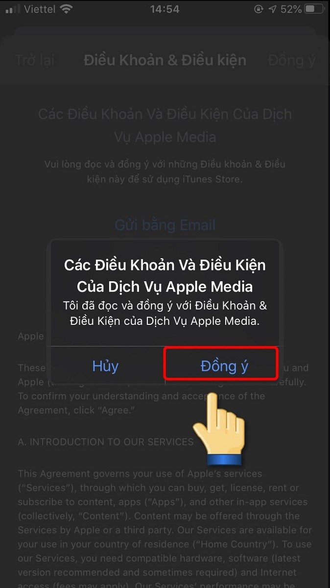 Tiếp tục chọn Đồng ý
