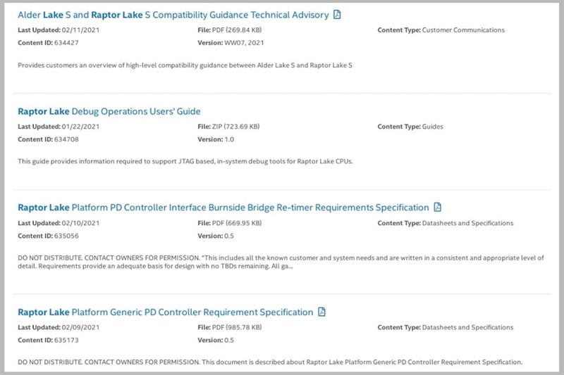 Một vài thông số về chip Intel 13th-gen Raptor Lake