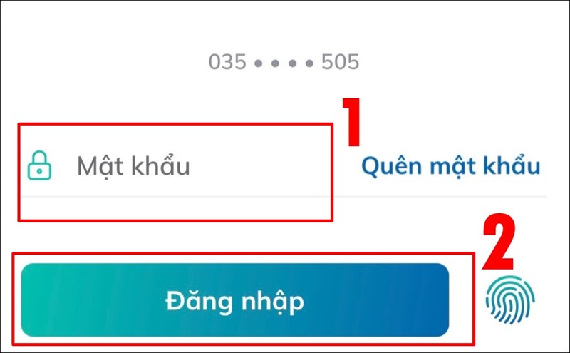 Đăng nhập vào ứng dụng BIDV Smart Banking.