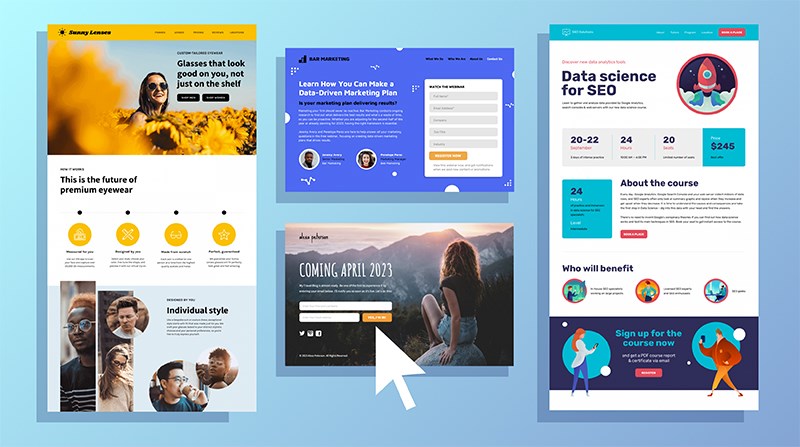 Landing pages