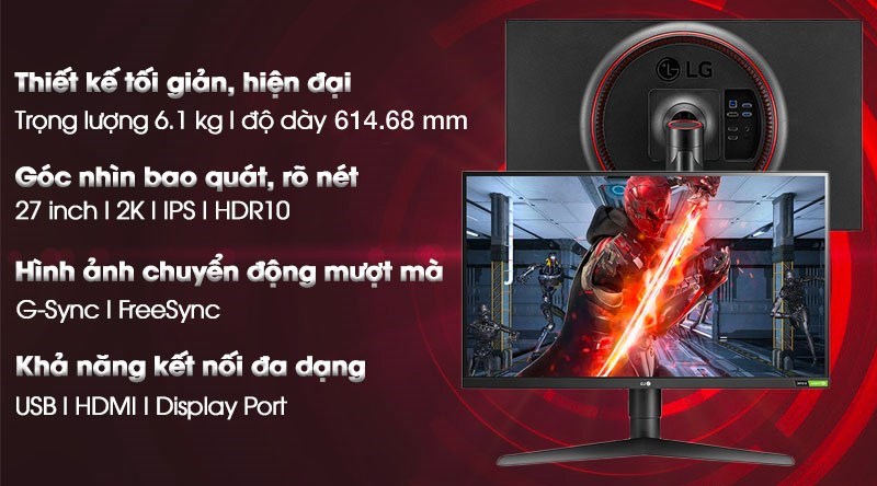 M&agrave;n h&igrave;nh LG LCD UltraGear Gaming 27GL850-B.ATV 27 inch 