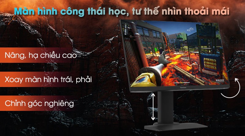 M&agrave;n h&igrave;nh c&ocirc;ng th&aacute;i học, tư thế nh&igrave;n thoải m&aacute;i