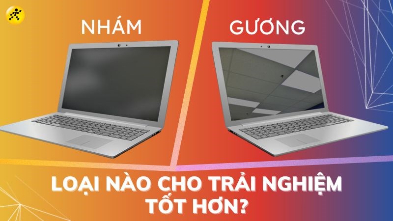 Màn hình gương và nhám 