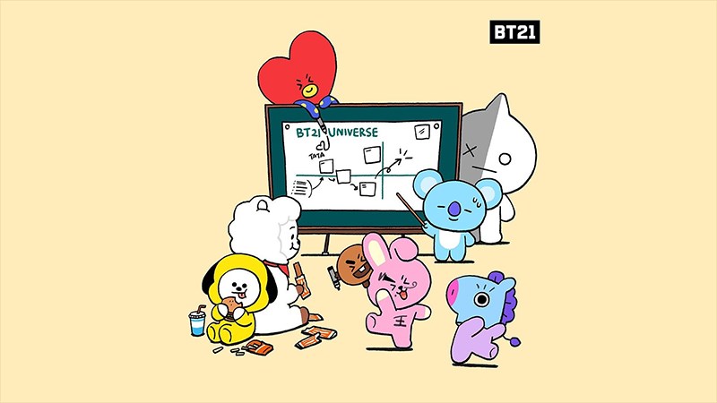 TATA #BT21 | Cute wallpapers, Bts wallpaper lyrics, Bts chibi