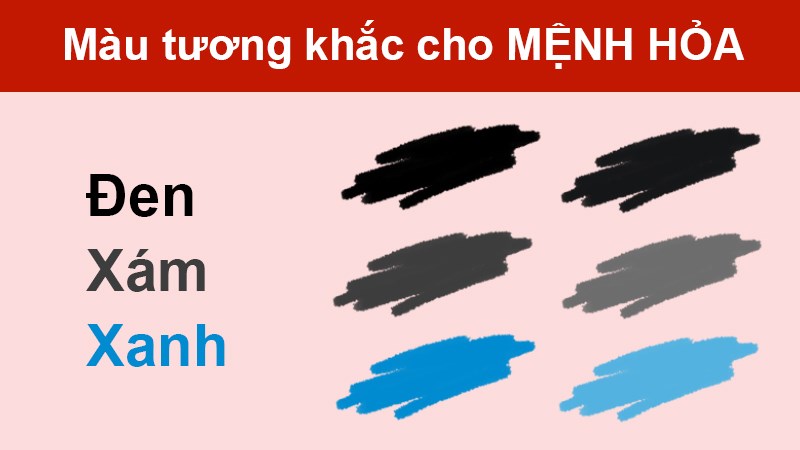 Màu đen, xám, xanh nước biển