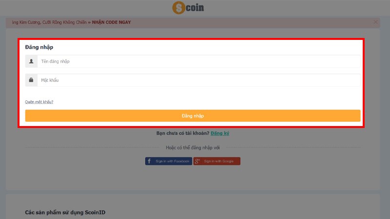 Đăng nhập t&agrave;i khoản