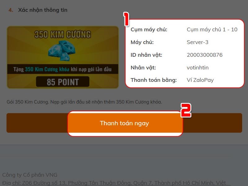 Xác nhận thanh toán