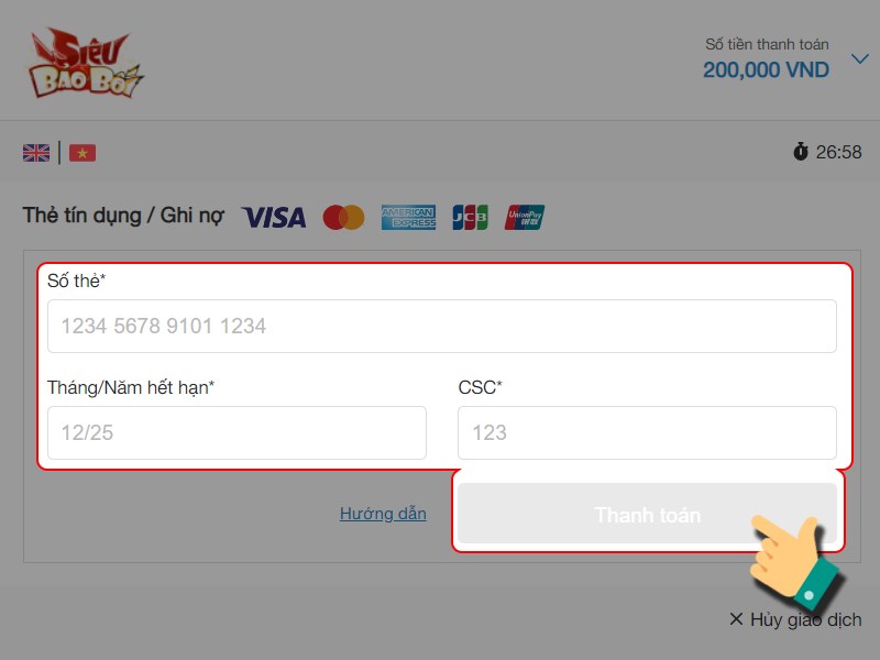 Điền th&ocirc;ng tin