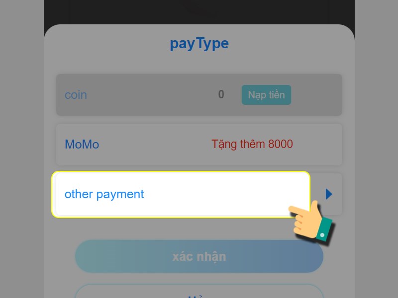 Chọn Other payment