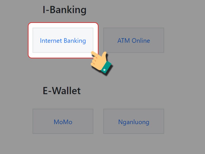 Chọn Internet Banking
