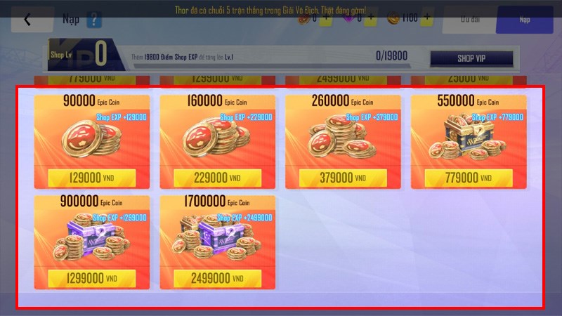 Nạp game Football Pro VTC bước 2