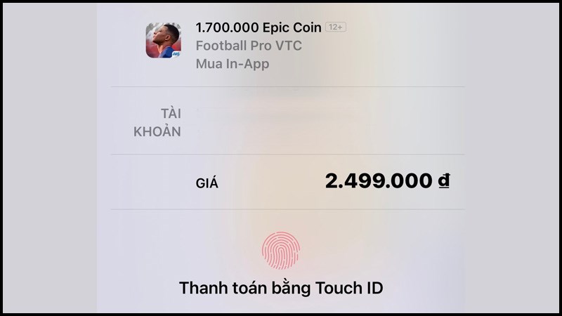 Nạp game Football Pro VTC bước 3