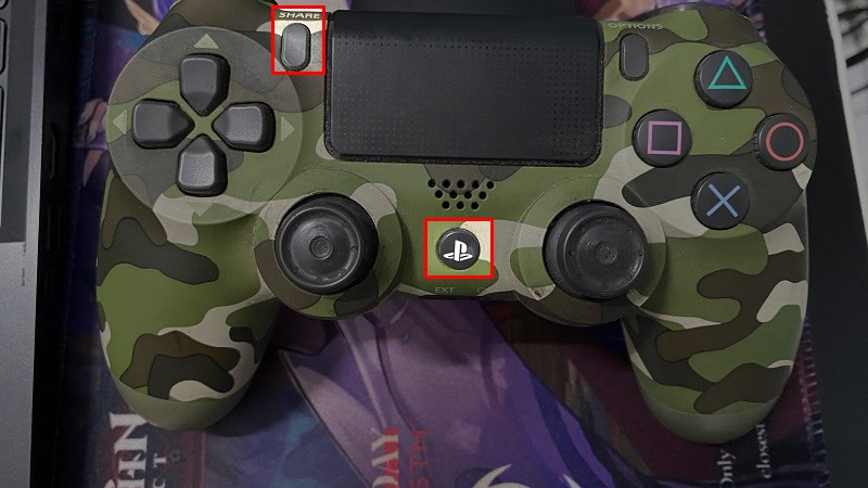 Nhấn giữ n&uacute;t Home v&agrave; n&uacute;t Share