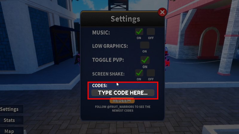 Tổng hợp code Fruit Warriors mới nhất và cách nhập 