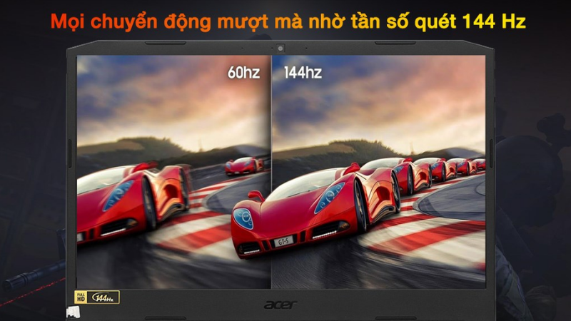 Màn hình 144 Hz sắc nét, bắt trọn từng khoảnh khắc