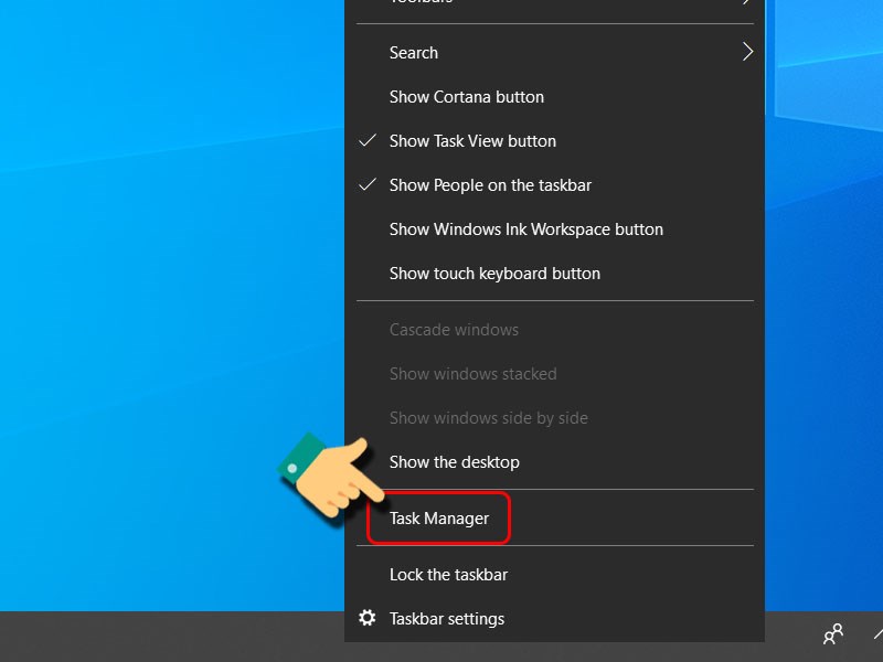 Mở tr&igrave;nh quản l&yacute; Task Manager