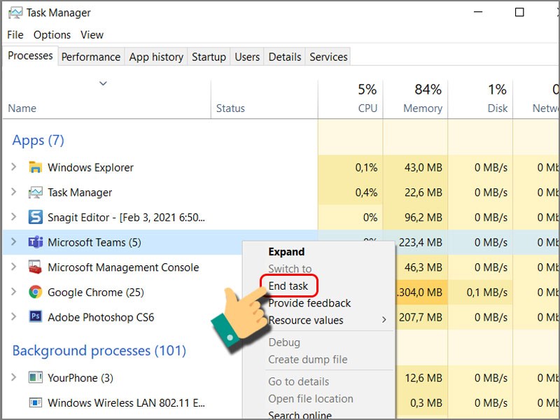 End Task m&atilde; độc