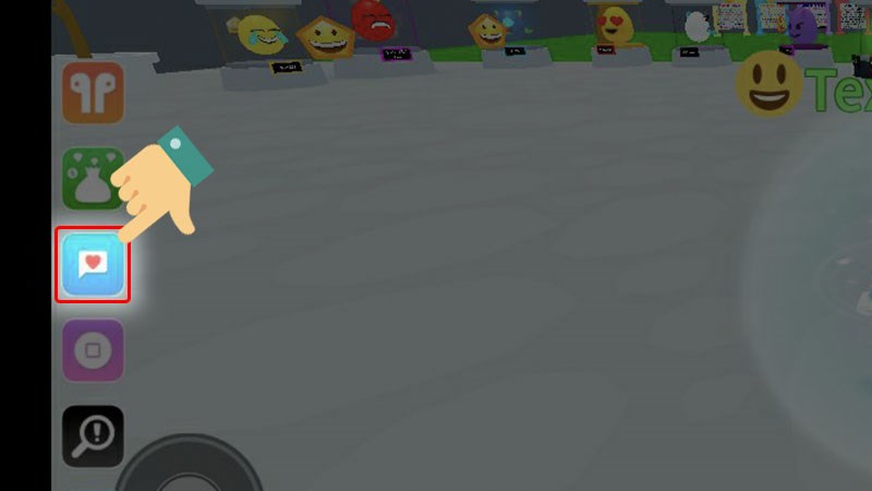 Chọn Biểu tượng tin nhắn c&oacute; tr&aacute;i tim ở giữa