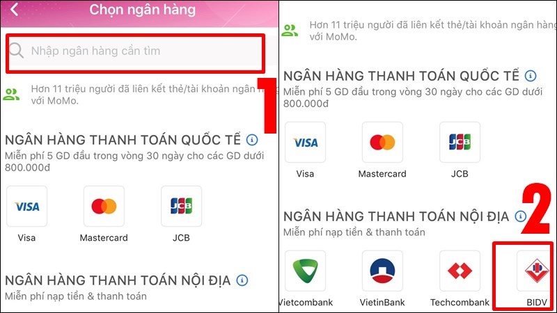 Chọn logo của ng&acirc;n h&agrave;ng BIDV