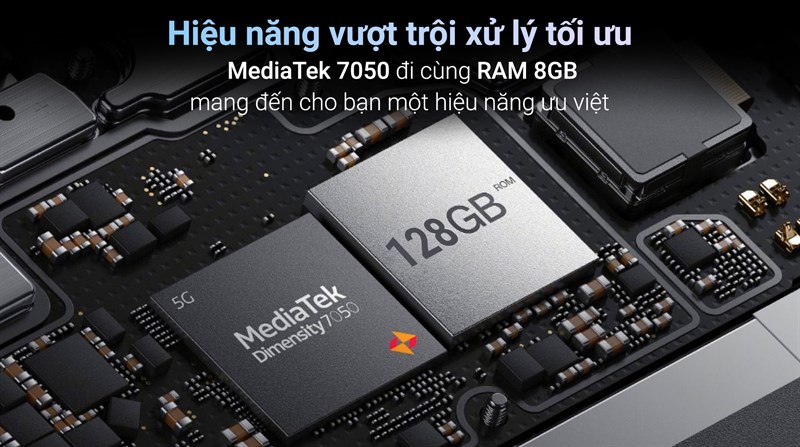 Hiệu suất tối đa đủ mạnh với chip Dimensity 7050