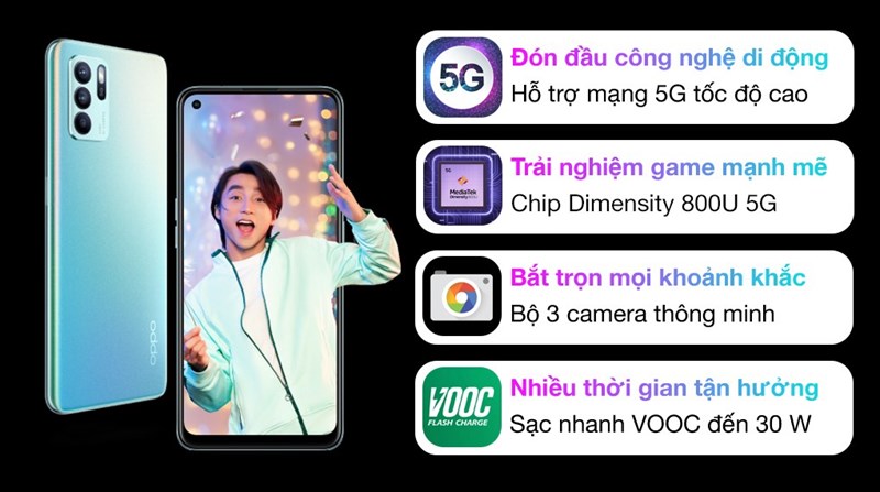  Điện thoại OPPO Reno6 Z 5G