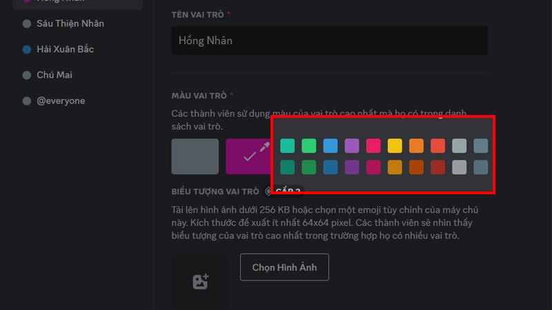 Đổi màu tên Discord trên máy tính bước 6