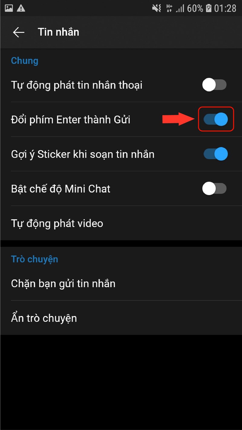 Nhắn tin xuống d&ograve;ng trong Zalo