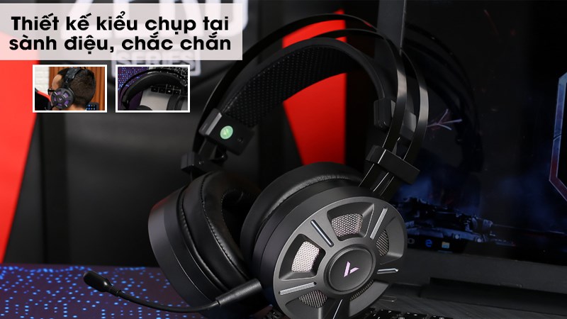 Tai nghe chụp tai Gaming 7.1 Rapoo VH510 Đen