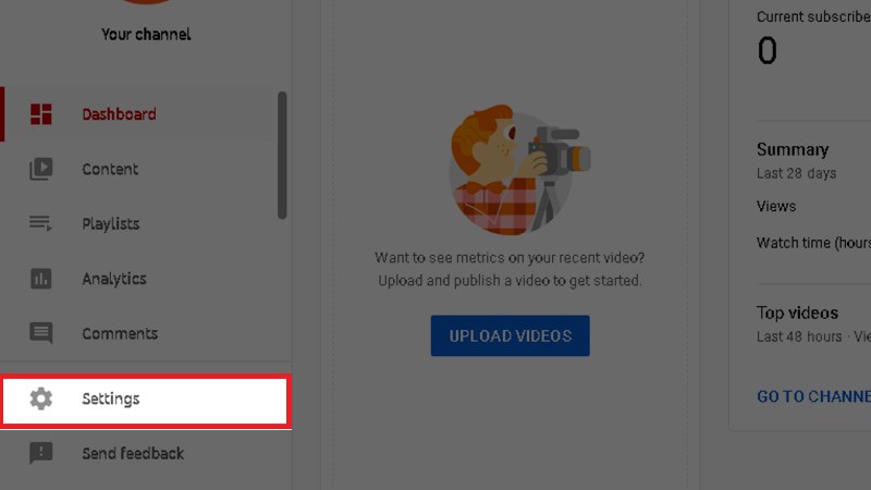 Chọn C&agrave;i đặt/Settings