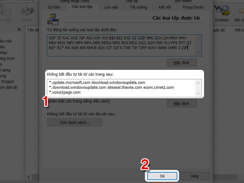 X&oacute;a t&ecirc;n trang web đ&oacute; ra khỏi mục