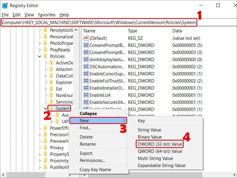 Chọn mục theo đường dẫn