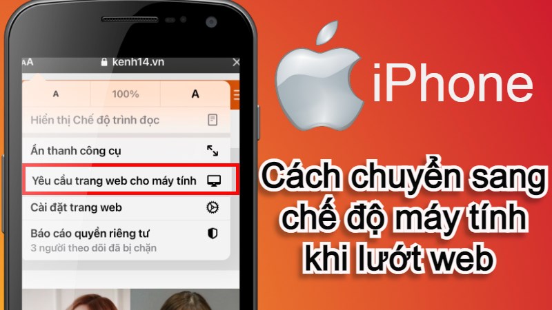 C&aacute;ch chuyển sang chế độ m&aacute;y t&iacute;nh khi lướt web tr&ecirc;n iPhone