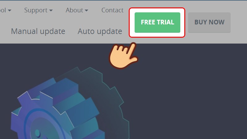 Vào trang web tải Driver Easy, chọn Free Trial