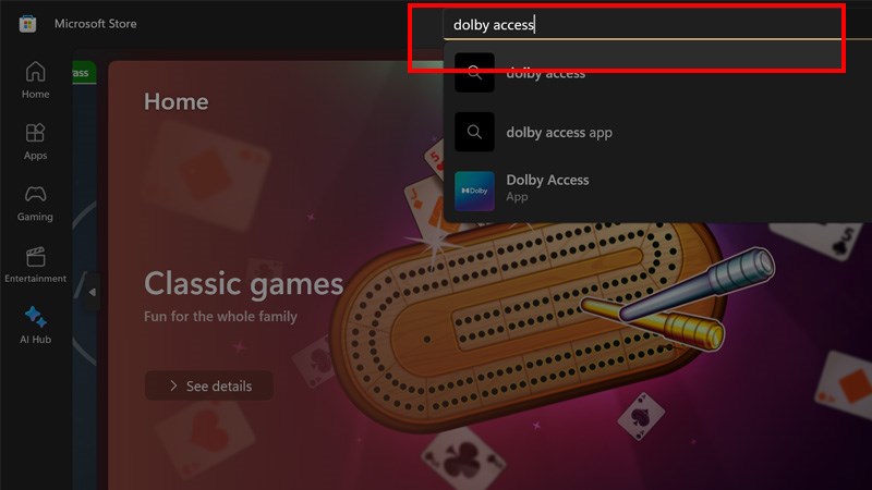 Cách tải Dolby Access bước 1
