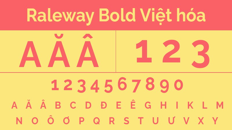 Font Raleway Bold Việt hóa Font Raleway Bold Việt hóa