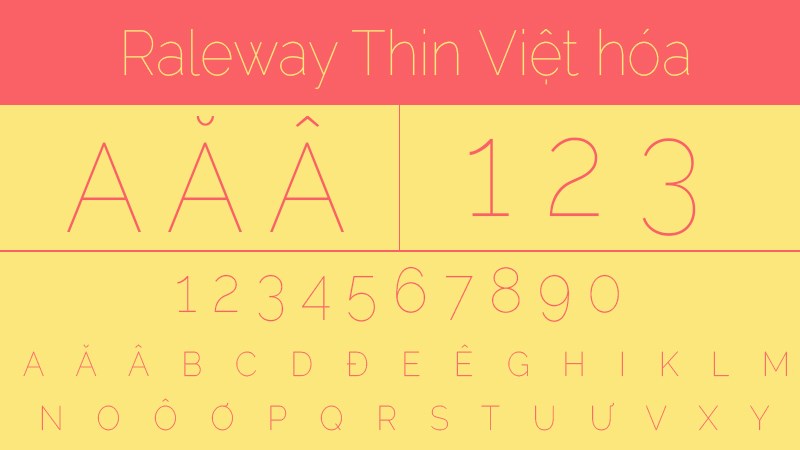 Raleway Thin Việt hóa Raleway Thin Việt hóa